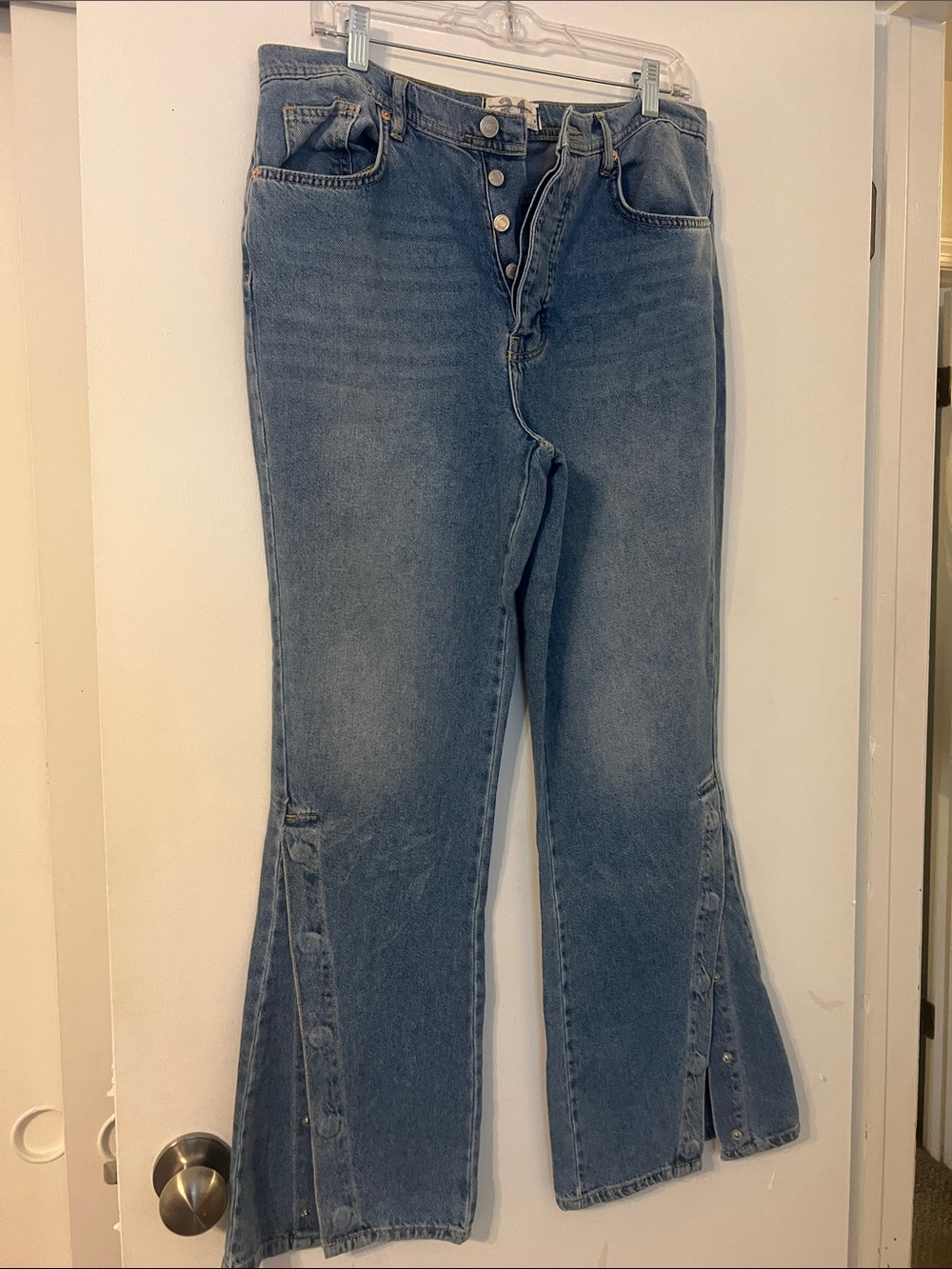 We the Free by Free People button fly button flare jeans